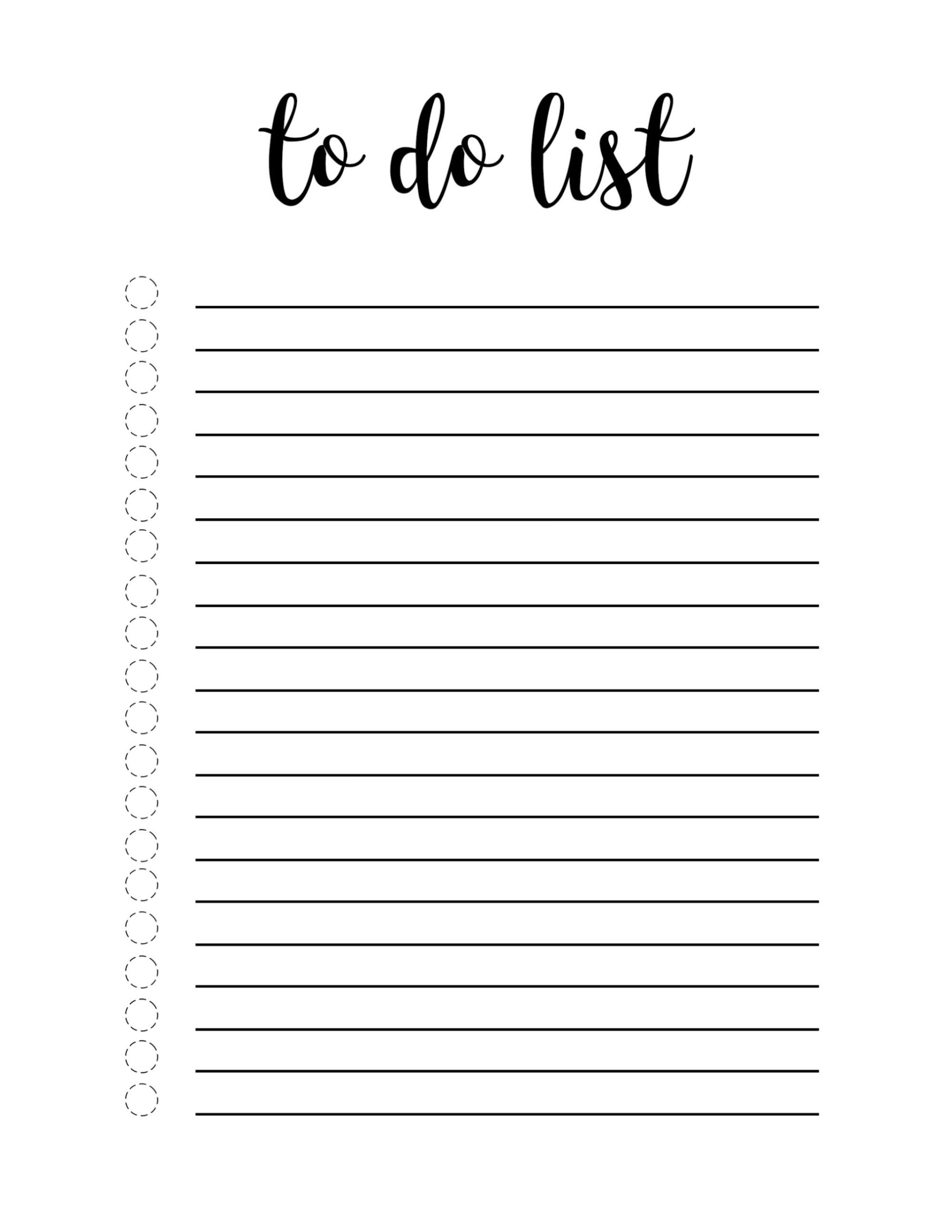 Free Printable To Do List Template | To Do Lists Printable In Blank To Do List Template