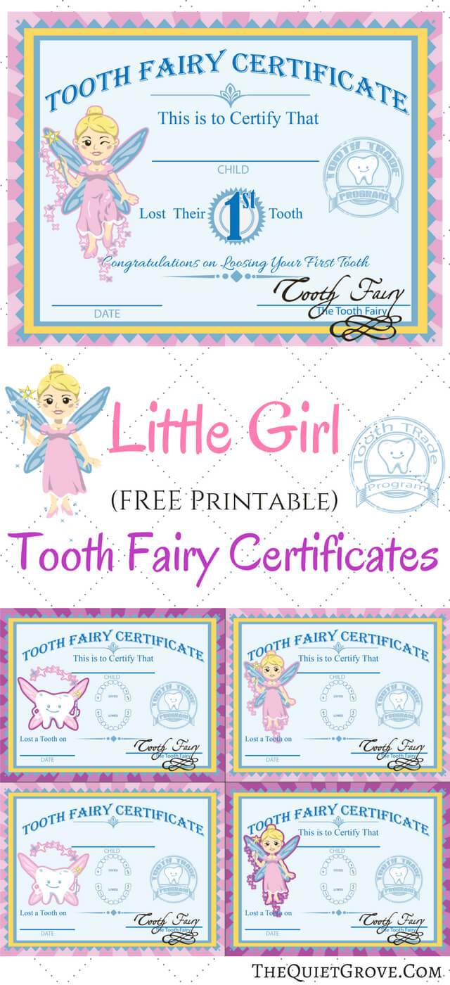 Free Printable Tooth Fairy Certificates | Tooth Fairy Throughout Free Tooth Fairy Certificate Template