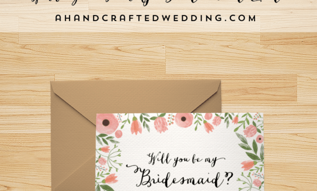 Free Printable Will You Be My Bridesmaid Card | Be My intended for Will You Be My Bridesmaid Card Template