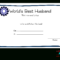 Free Printable World's Best Husband Certificates In Anniversary Certificate Template Free
