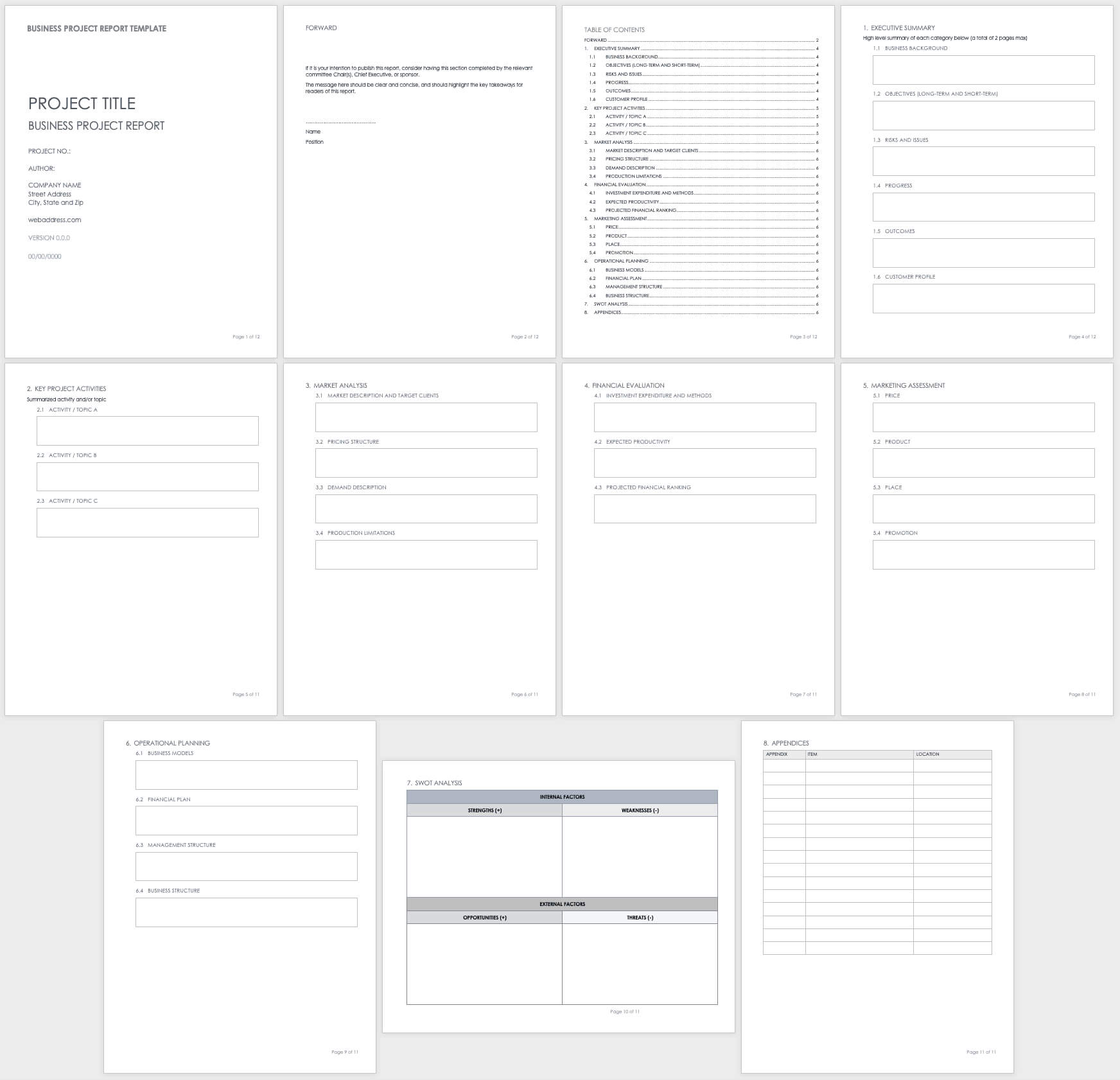 Free Project Report Templates | Smartsheet Throughout Word Document Report Templates