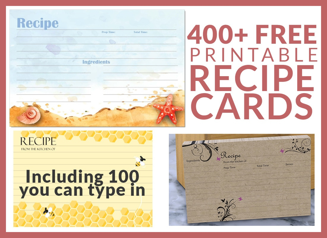 Free Recipe Cards – Cookbook People Pertaining To Fillable Recipe Card Template