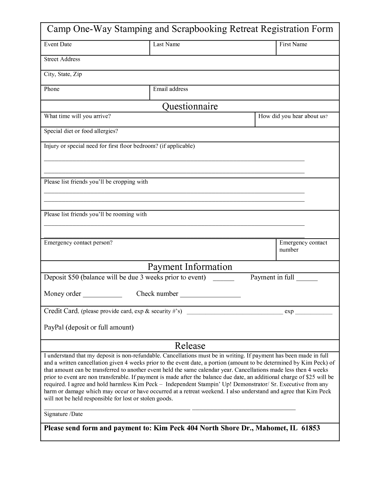 Free Registration Form Template Word Want A Free Refresher With Camp Registration Form Template Word