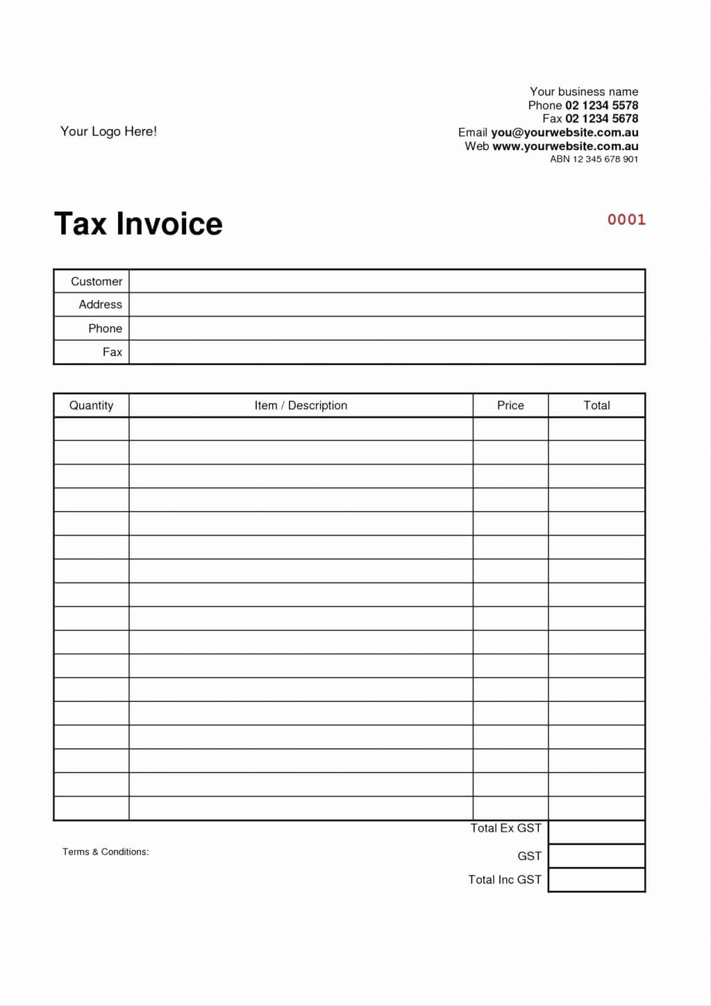 Free Sample Invoice Template Microsoft Word With Invoice Intended For Free Proforma Invoice Template Word