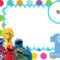 Free Sesame Street 1St Birthday Invitation Template | 1St With Regard To Elmo Birthday Card Template