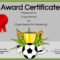 Free Soccer Certificate Maker | Edit Online And Print At Home Intended For Soccer Certificate Templates For Word