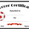 Free Soccer Certificate Templates | Soccer, Certificate Intended For Soccer Award Certificate Template