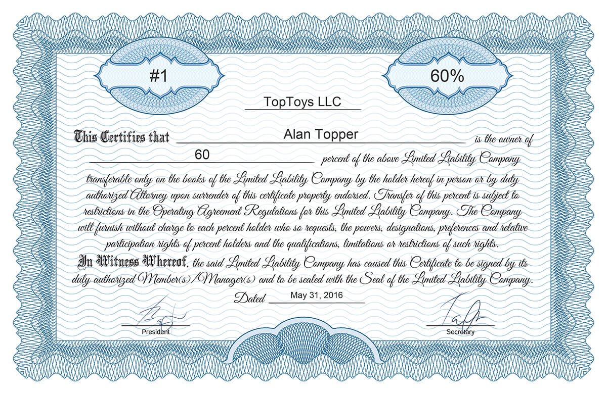 Free Stock Certificate Online Generator With Regard To Template Of Share Certificate