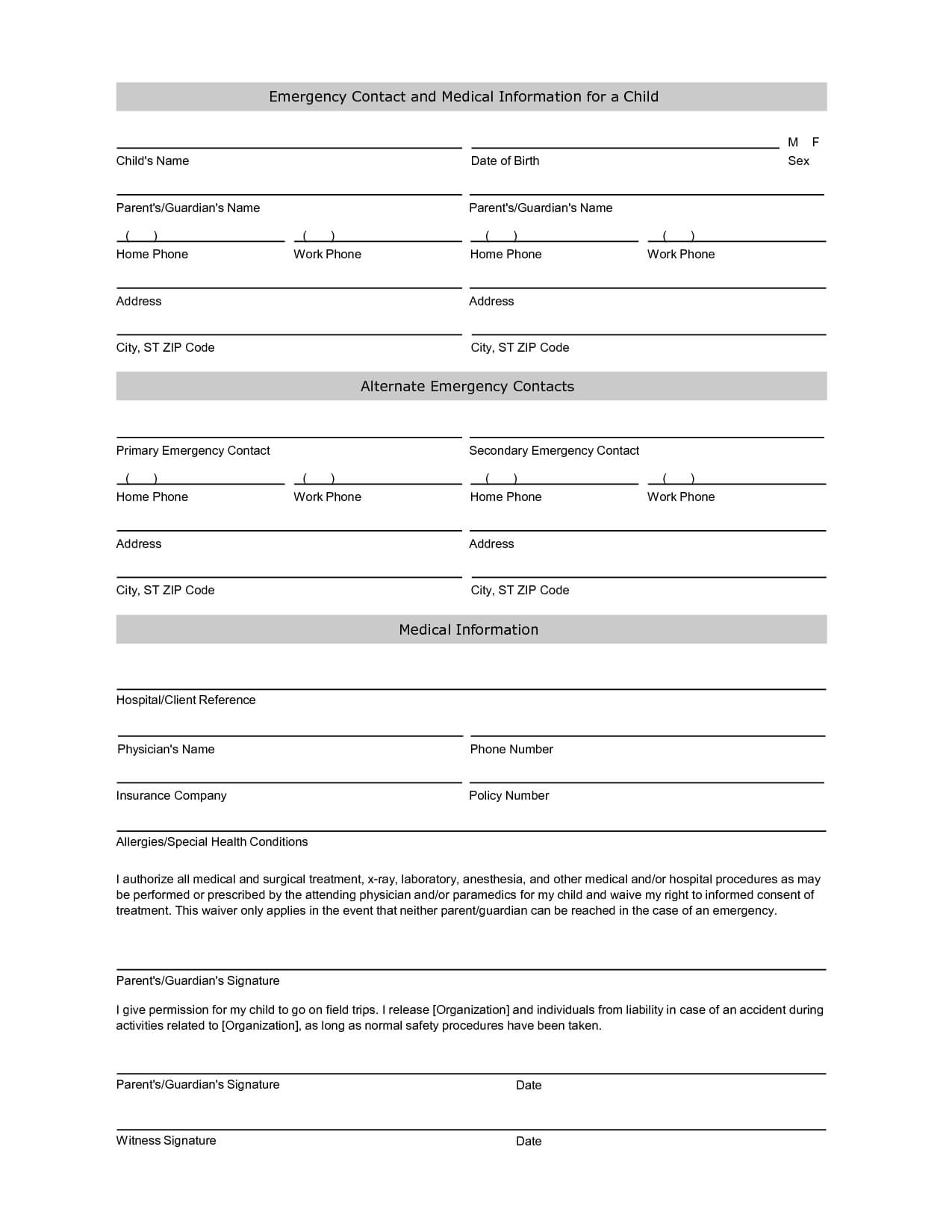 Free Student Information Sheet Template | Student Emergency With Student Information Card Template
