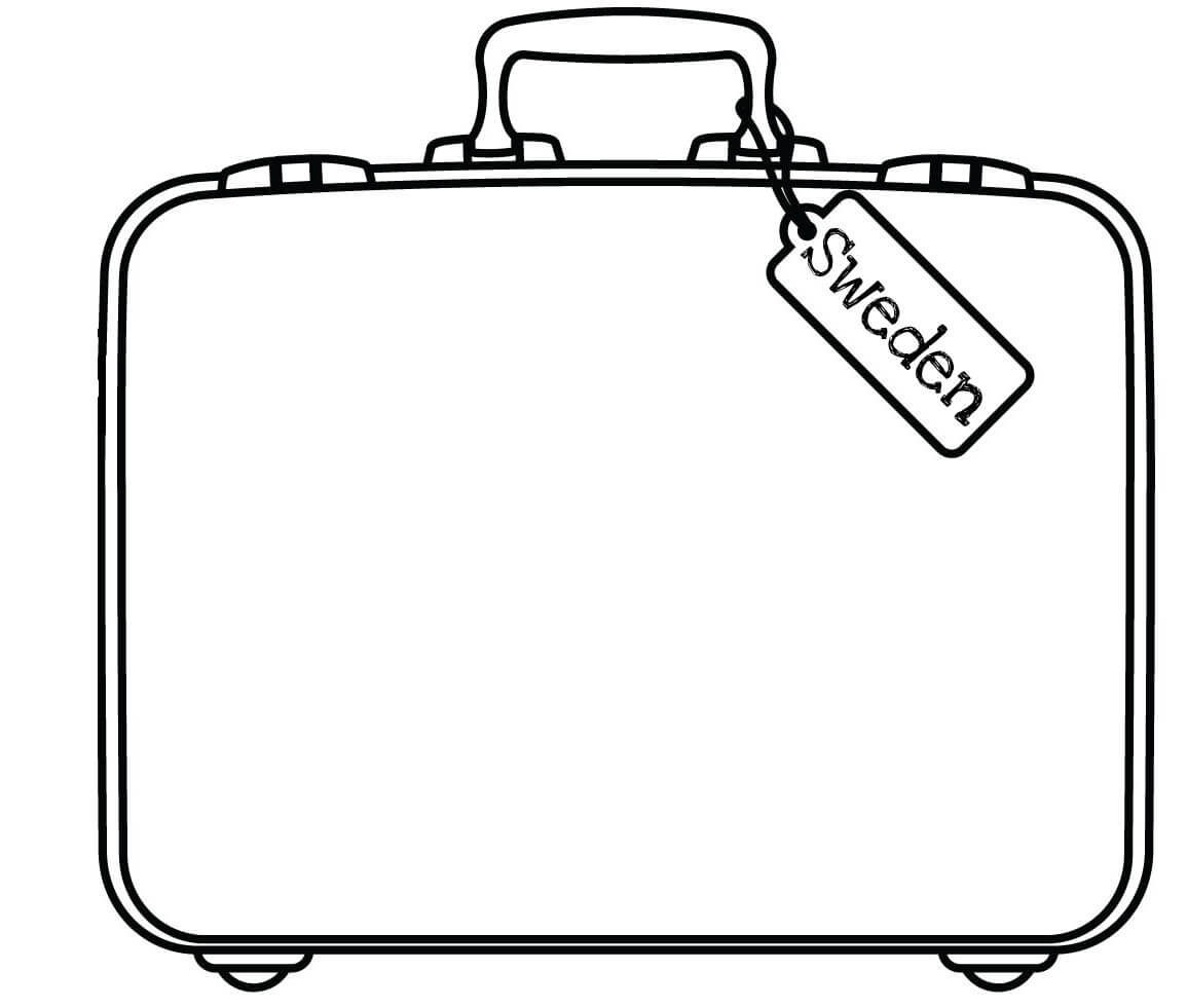 Free Suitcase Coloring Page, Download Free Clip Art, Free Inside Blank Suitcase Template