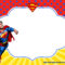 Free Superhero Superman Birthday Invitation Templates – Bagvania with regard to Superhero Birthday Card Template