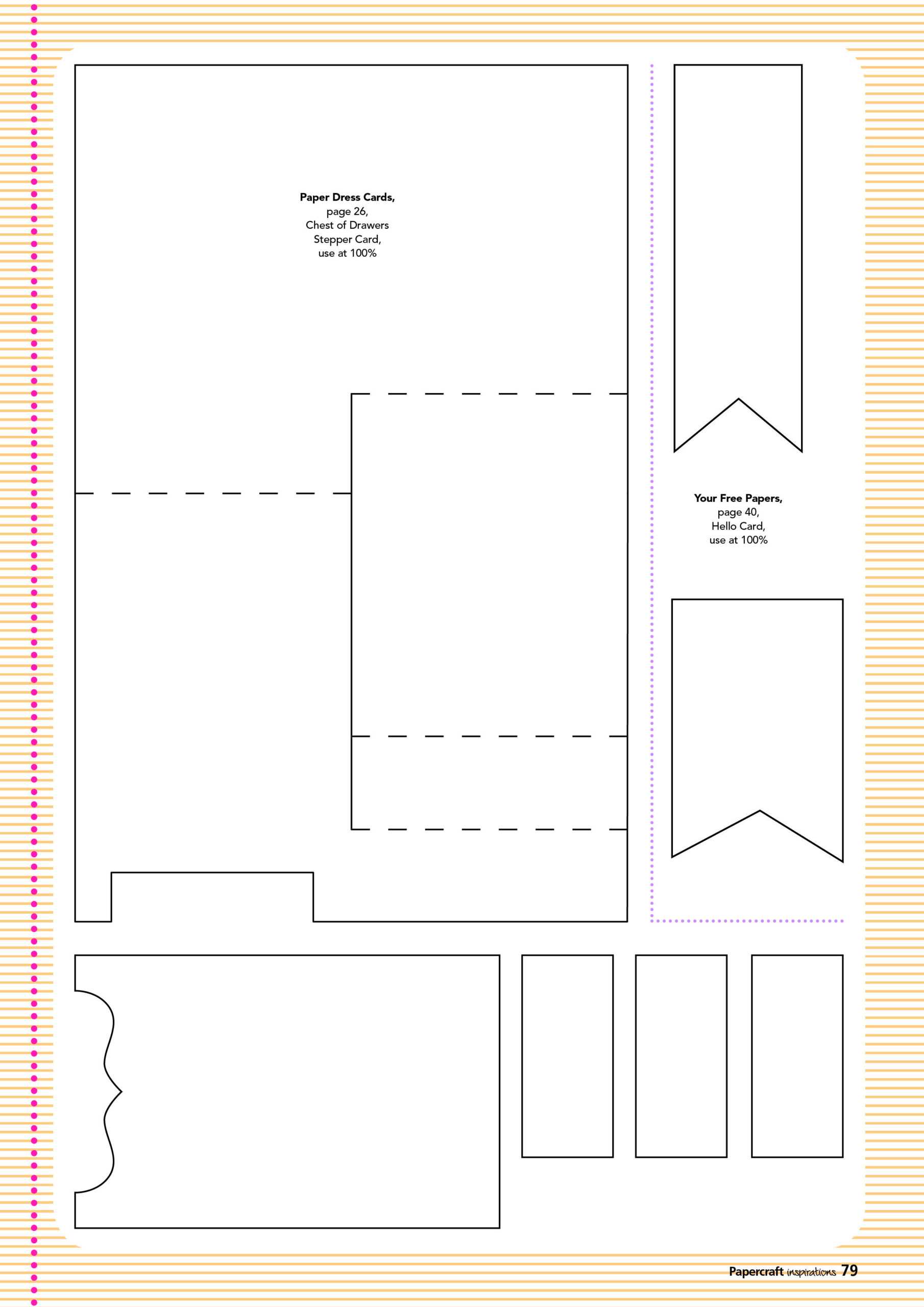 Free Templates From Papercraft Inspirations 129 | Card Intended For Card Folding Templates Free