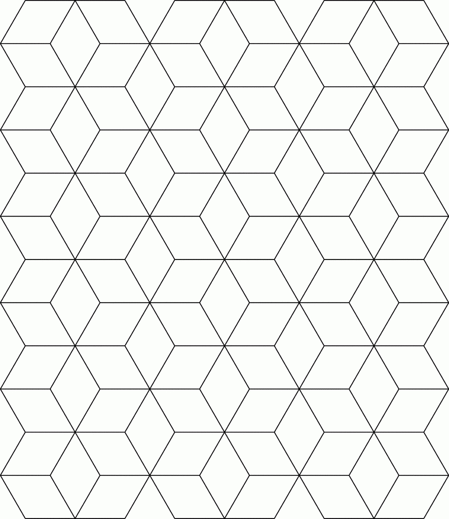 Free Tessellation Patterns To Print | Block Tessellation Within Blank Pattern Block Templates