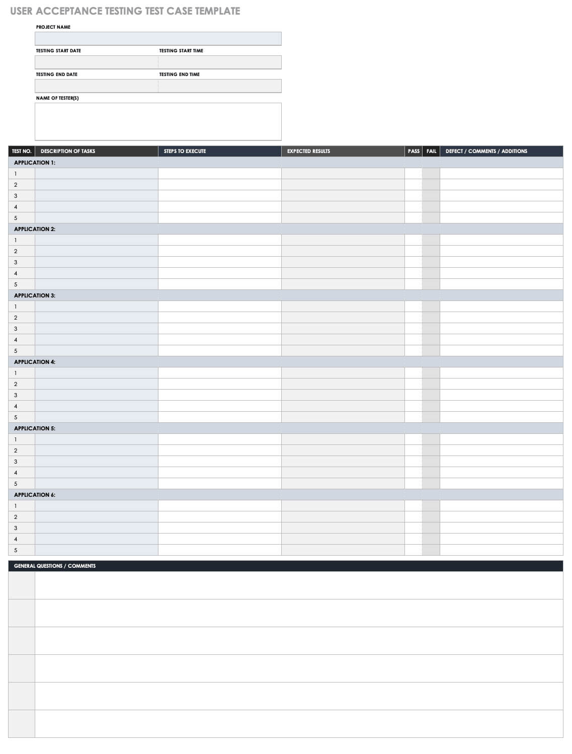 Free Test Case Templates | Smartsheet Pertaining To User Acceptance Testing Feedback Report Template