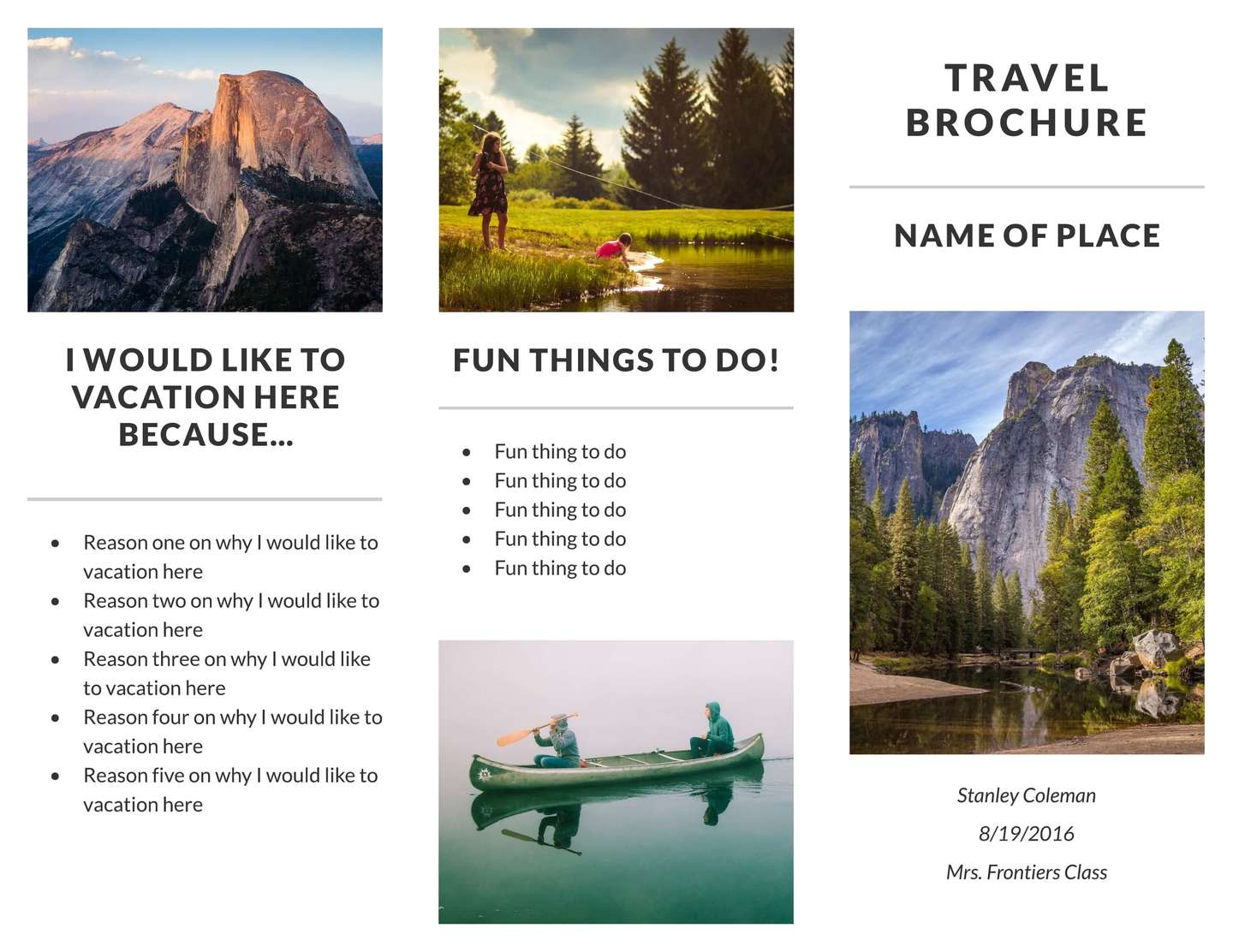 Free Travel Brochure Templates & Examples [8 Free Templates] Pertaining To Travel And Tourism Brochure Templates Free