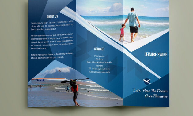 Free Travelling Trifold Brochure Template On Behance with Travel And Tourism Brochure Templates Free