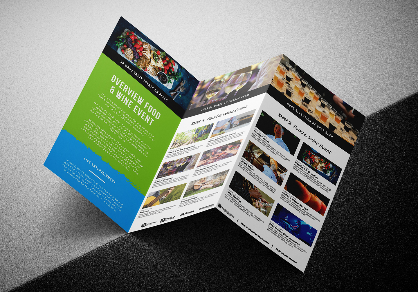 Free Tri Fold Brochure Template For Events & Festivals – Psd Inside Brochure Templates Ai Free Download