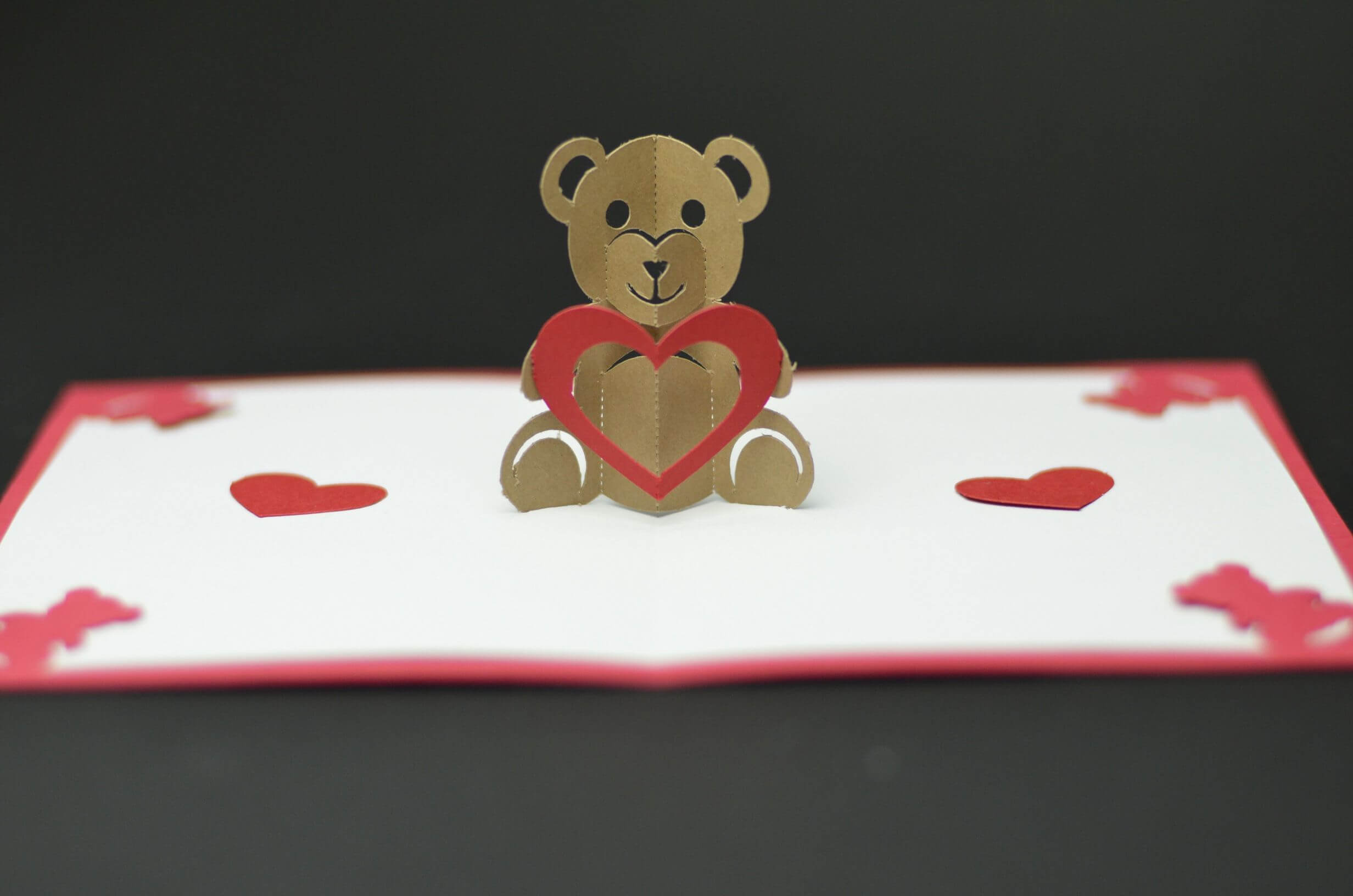 Free Valentines Day Pop Up Card Templates. Teddy Bear Pop Up With Regard To Templates For Pop Up Cards Free