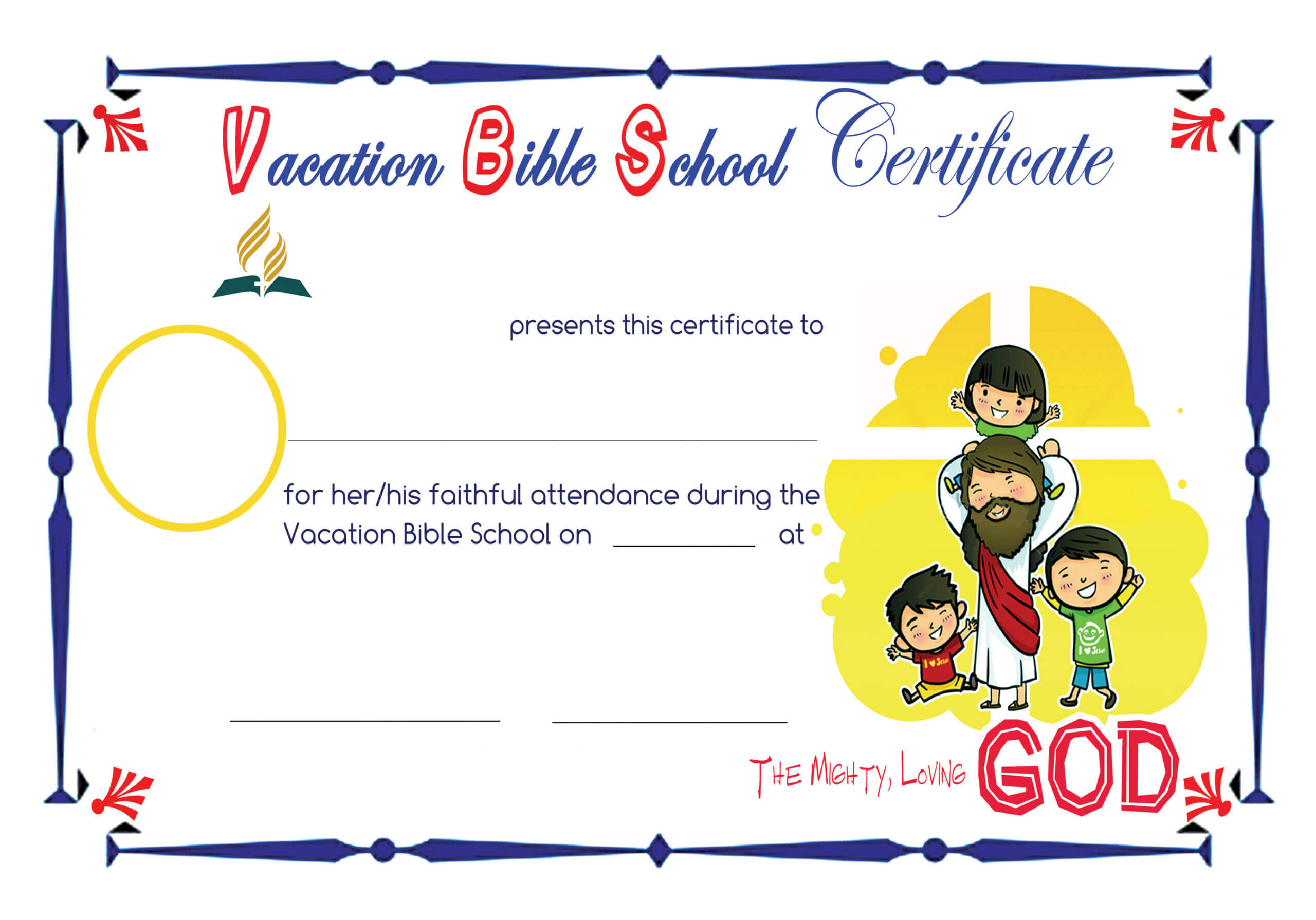 Free Vbs Certificate Templates ] – Bible School Certificate In Vbs Certificate Template