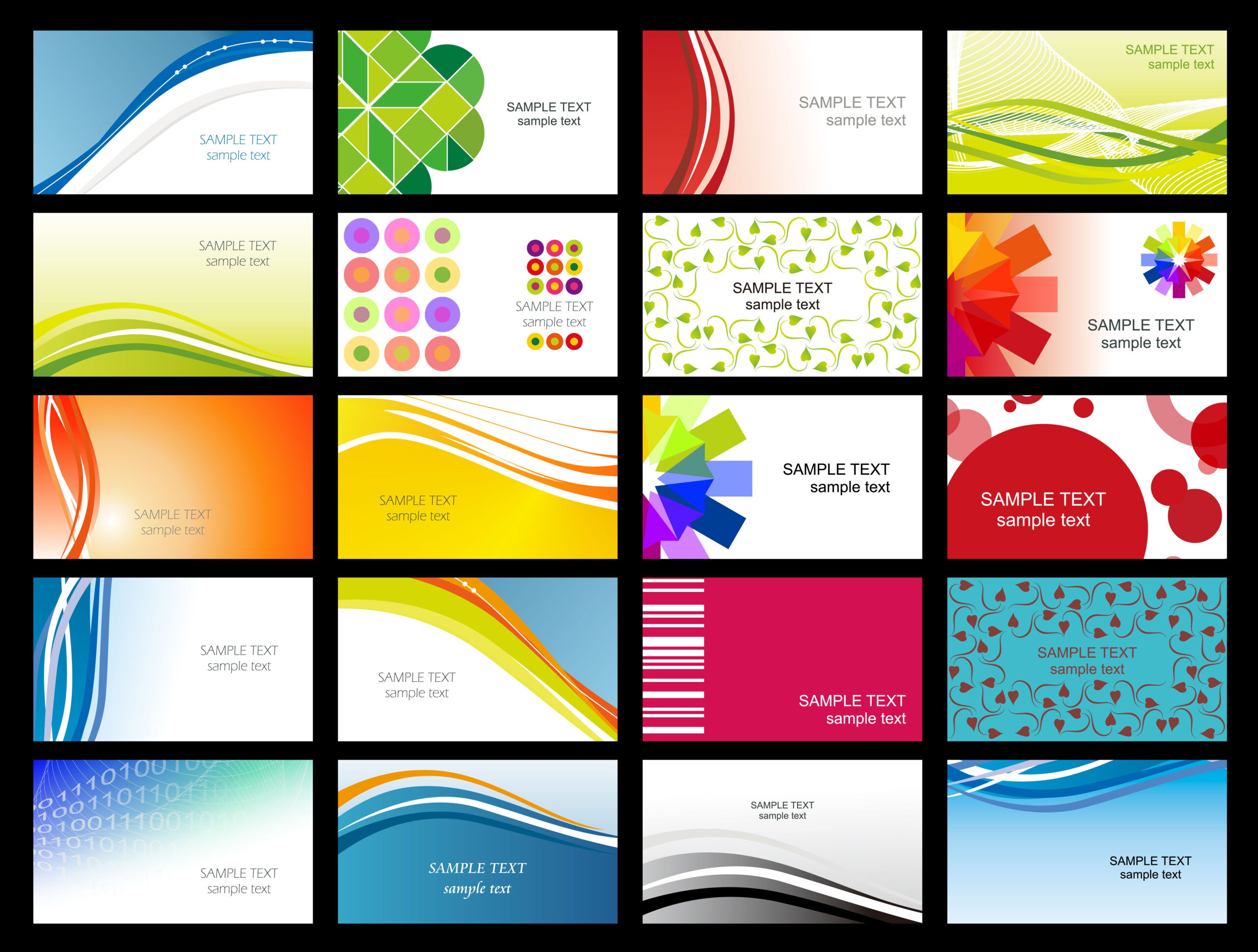 Free Vector Variety Of Dynamic Flow Line Of Business Card Throughout Templates For Visiting Cards Free Downloads