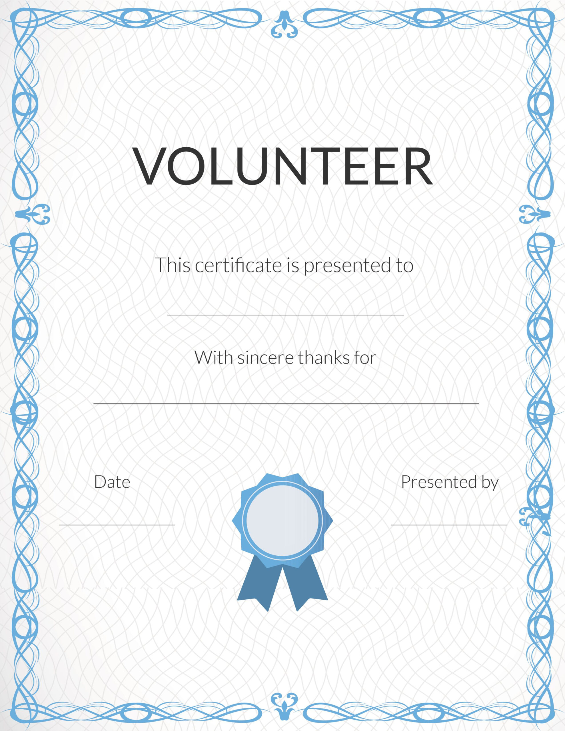 Free Volunteer Appreciation Certificates — Signup Inside Volunteer Of The Year Certificate Template
