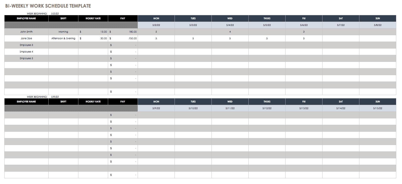 Free Weekly Schedule Templates For Excel – Smartsheet Intended For Blank Cleaning Schedule Template