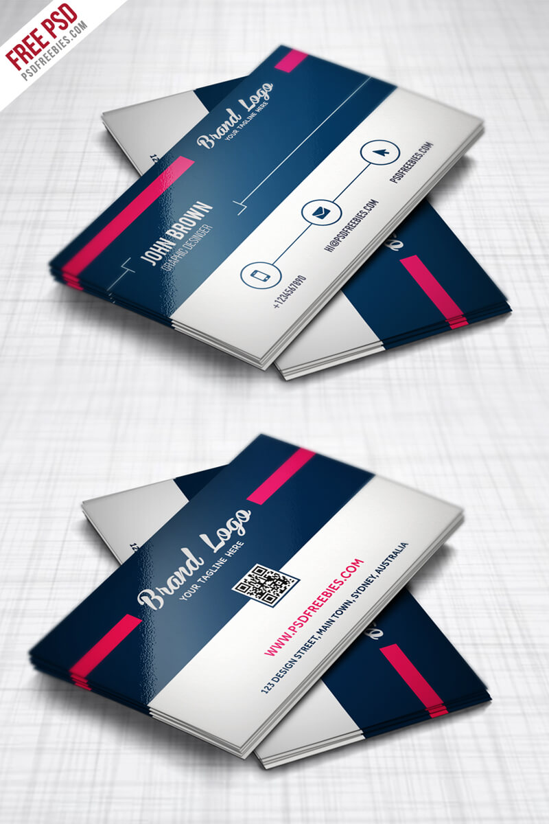 Freebie : Modern Business Card Design Template Free Psd Pertaining To Visiting Card Template Psd Free Download