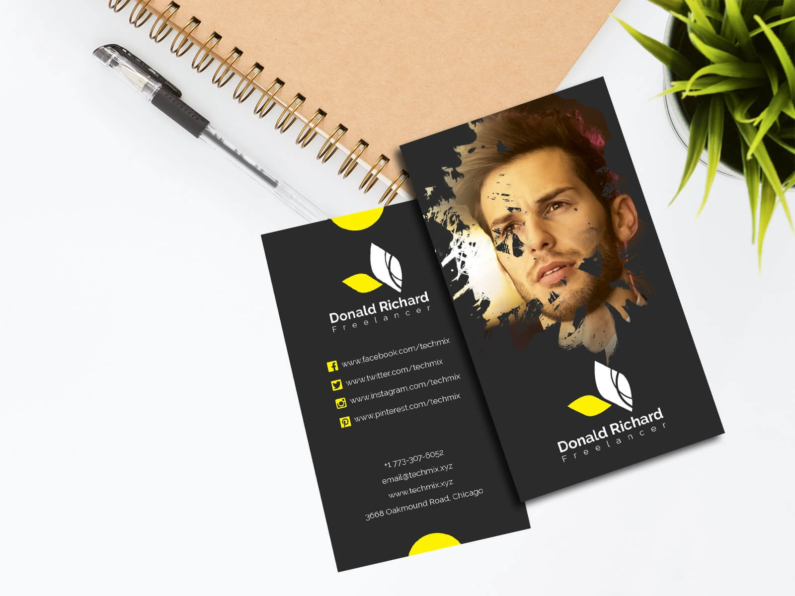 Freelancer Business Cards 2020 | Techmix Pertaining To Freelance Business Card Template