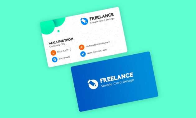 Freelancer Business Visiting Cards Design Template Psd inside Freelance Business Card Template