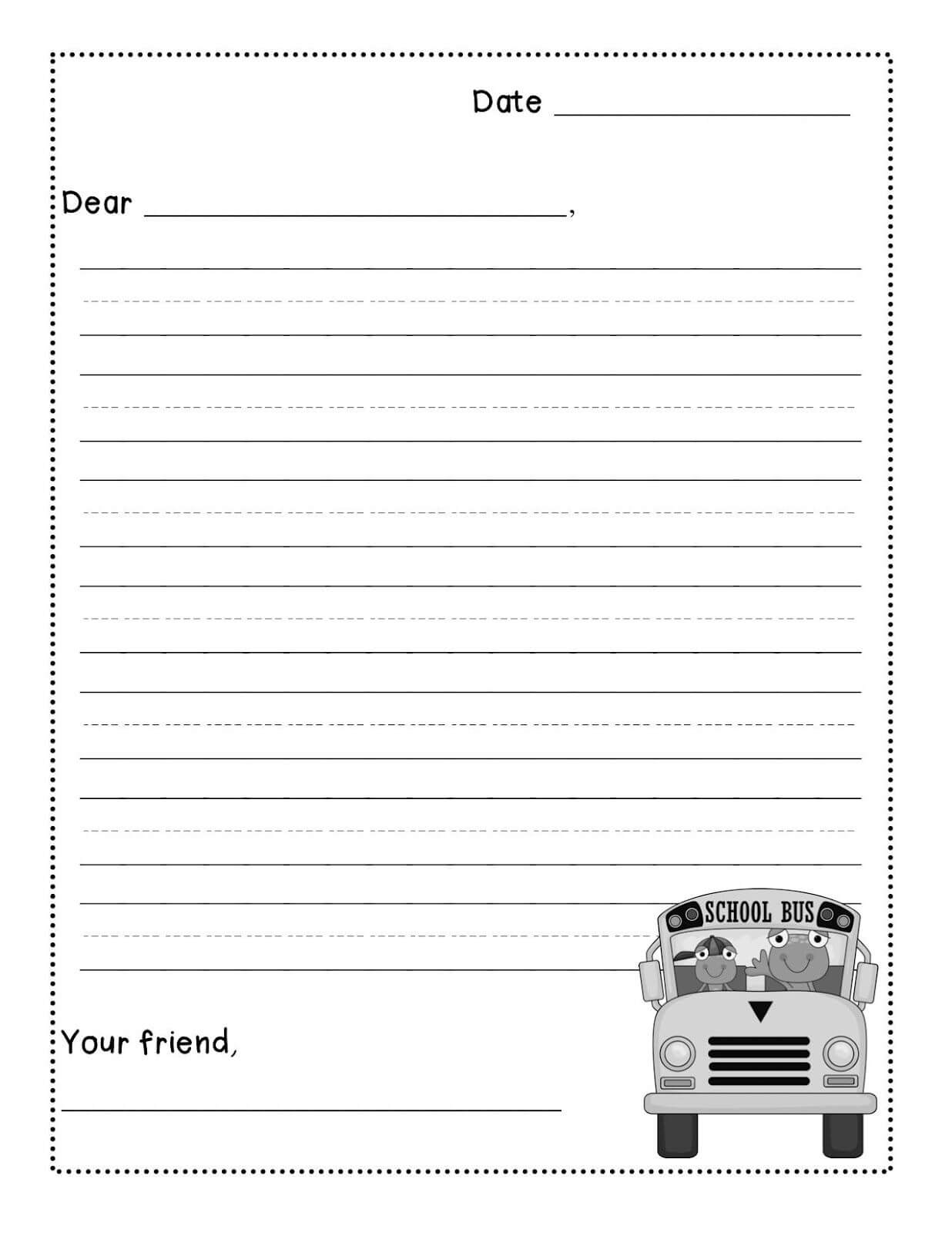 Friendly Letter Writing Freebie – Levelized Templates Up For Regarding Blank Letter Writing Template For Kids