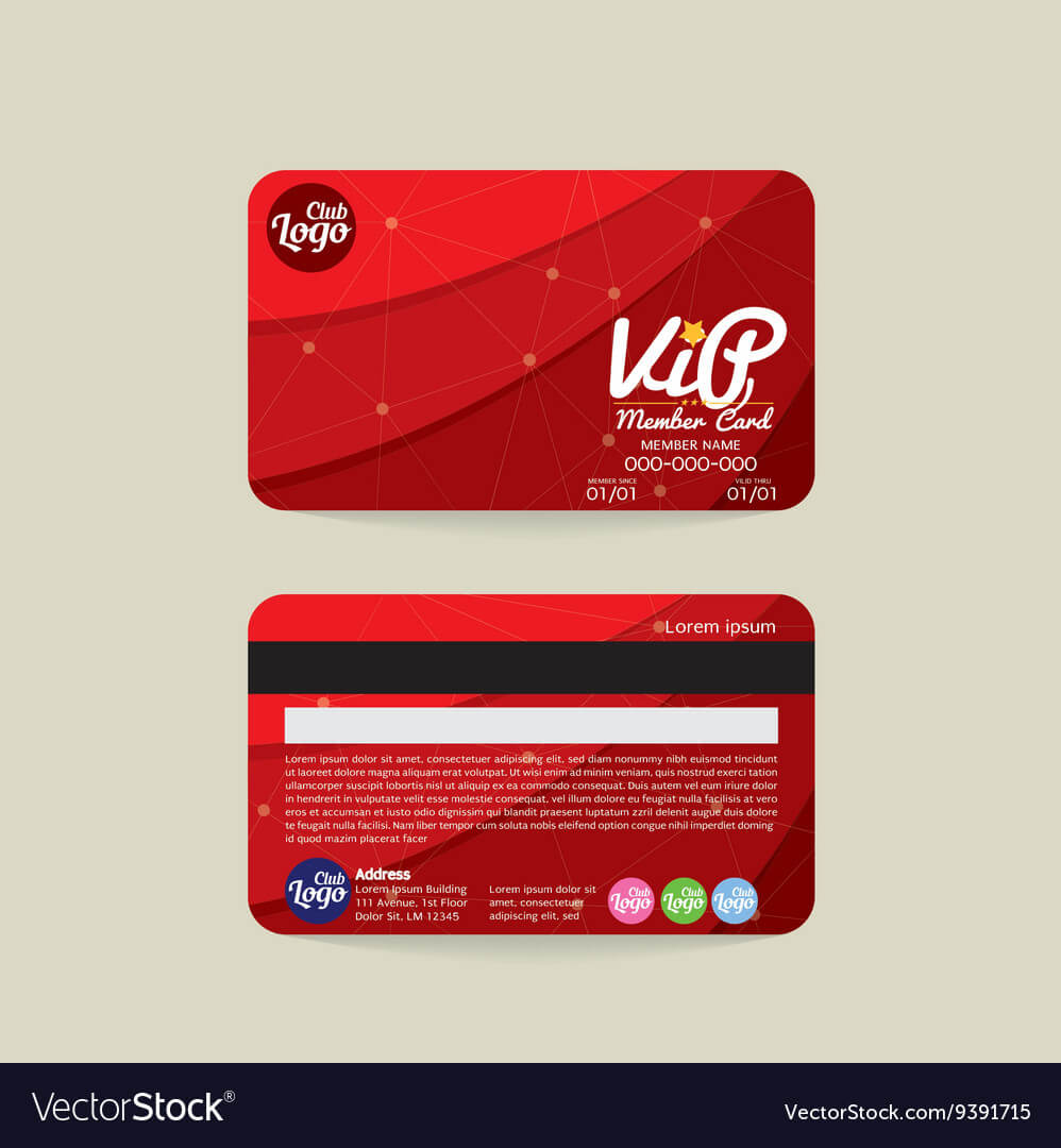 Front And Back Vip Member Card Template With Regard To Template For Membership Cards