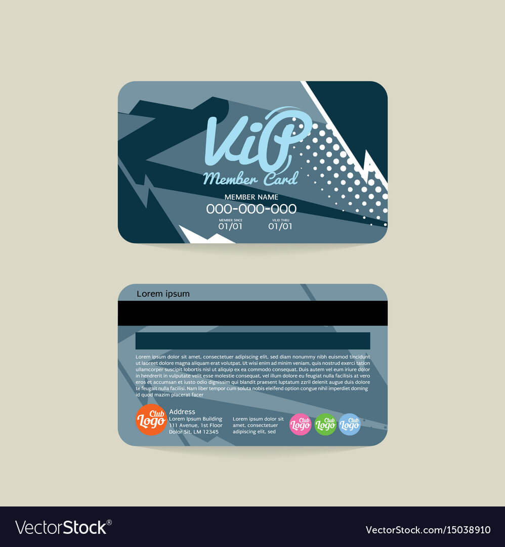Front And Back Vip Member Card Template Within Template For Membership Cards