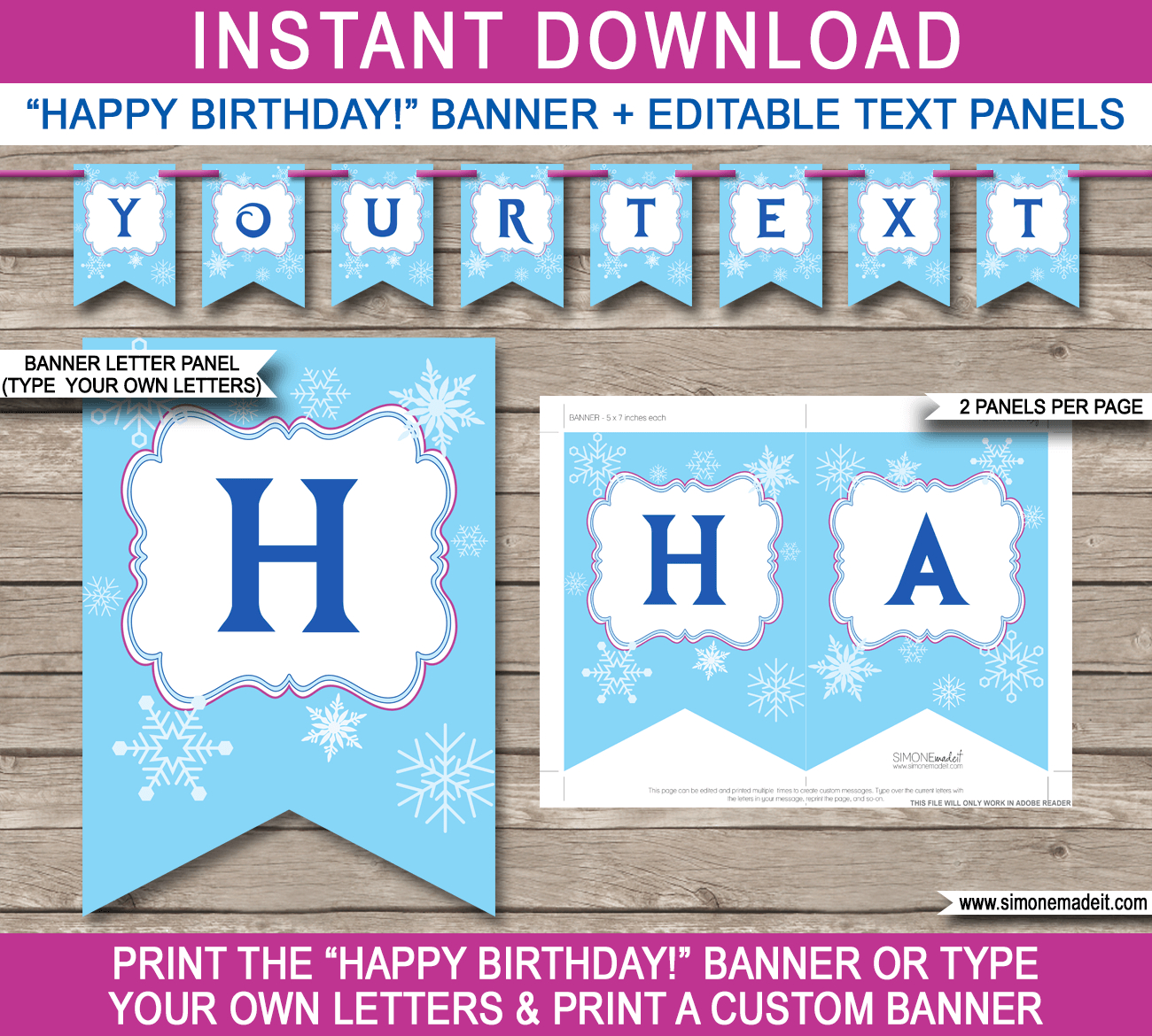 Frozen Party Banner Template | Birthday Banner Template, Diy For Diy Party Banner Template