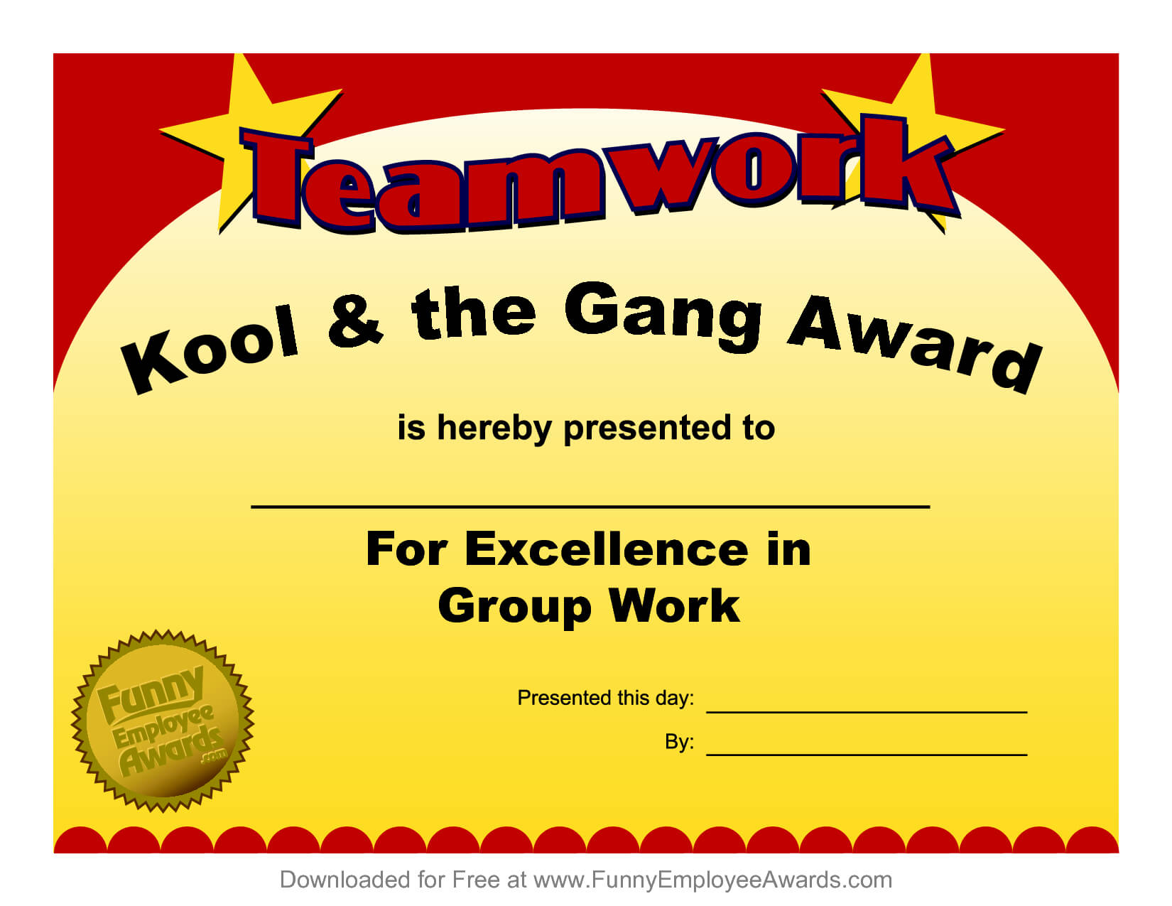 Fun Award Templatefree Employee Award Certificate Templates In Funny Certificate Templates