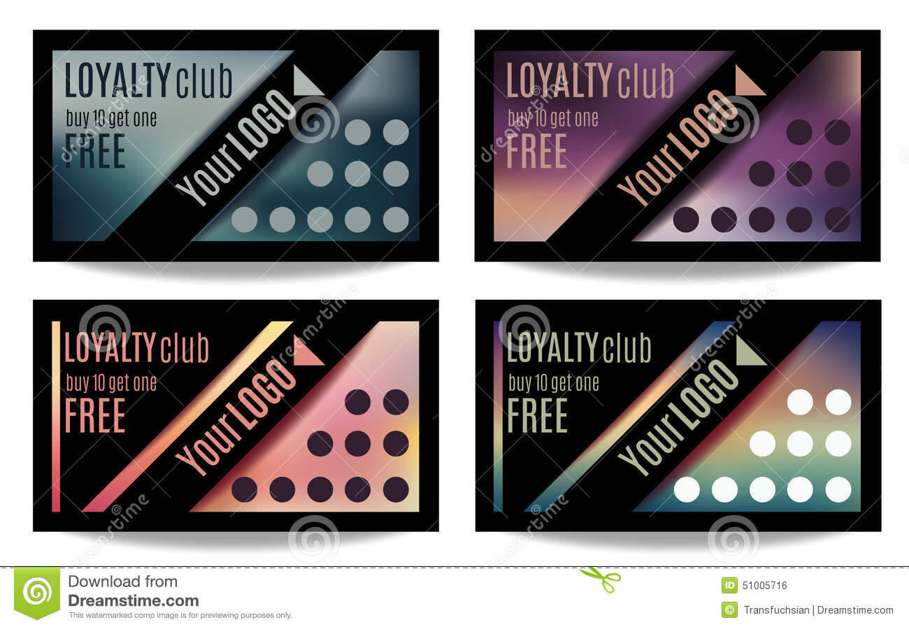 Fun Customer Loyalty Card Templates Stock Vector Pertaining To Customer Loyalty Card Template Free
