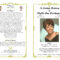 Funeral Program Template Sample Free Loving Memory Templates throughout Remembrance Cards Template Free