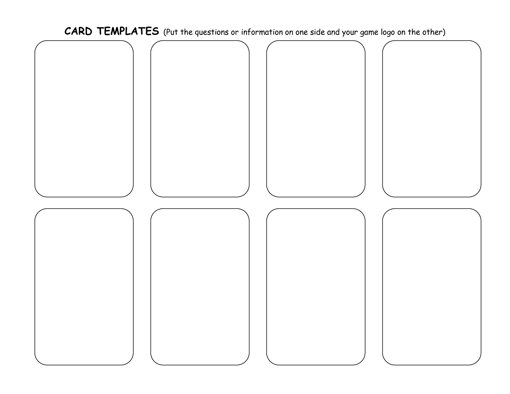 Game+Card+Template | Free Printable Business Cards, Business Intended For Free Blank Greeting Card Templates For Word