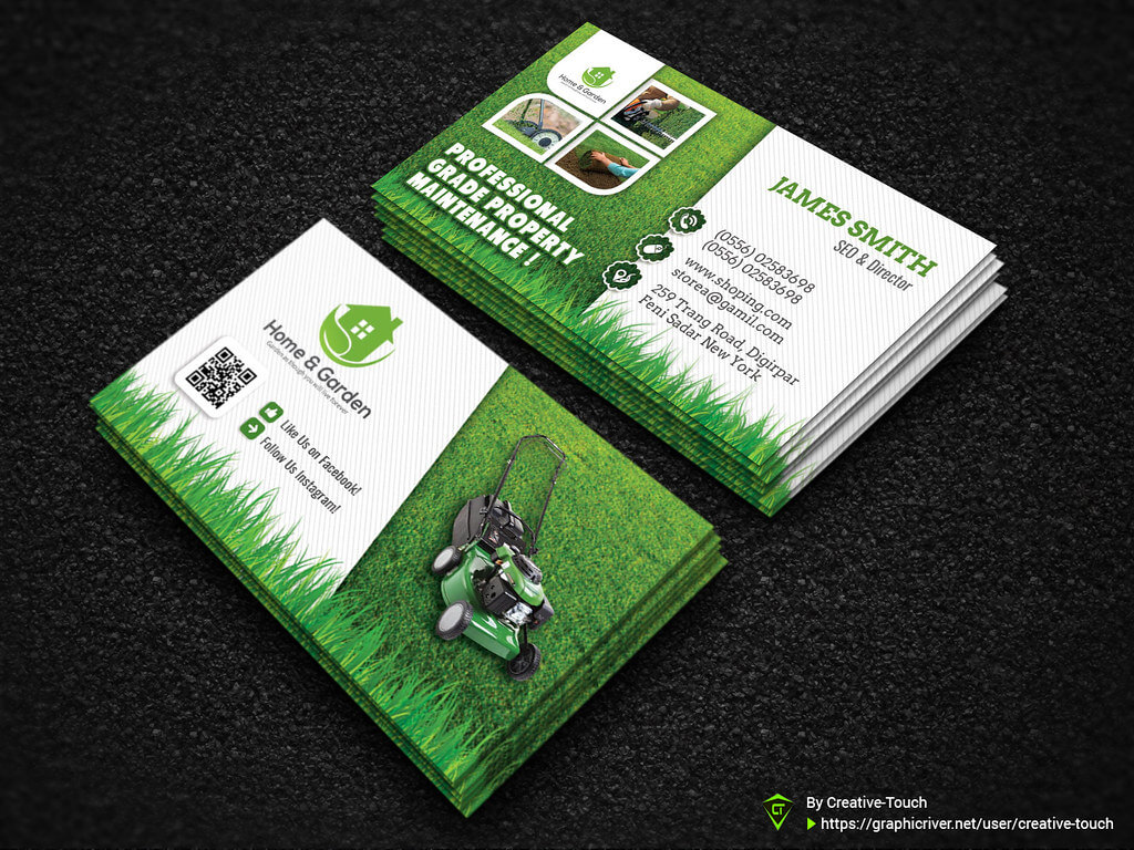 Garden Landscape Business Card Template | Download Here – Gr In Gardening Business Cards Templates