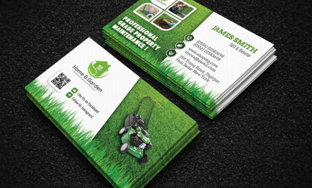 Garden Landscape Business Card Template | Download Here - Gr within Landscaping Business Card Template