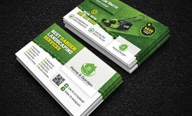 Garden Landscape Business Card Template | Fully Editable Tem with Gardening Business Cards Templates