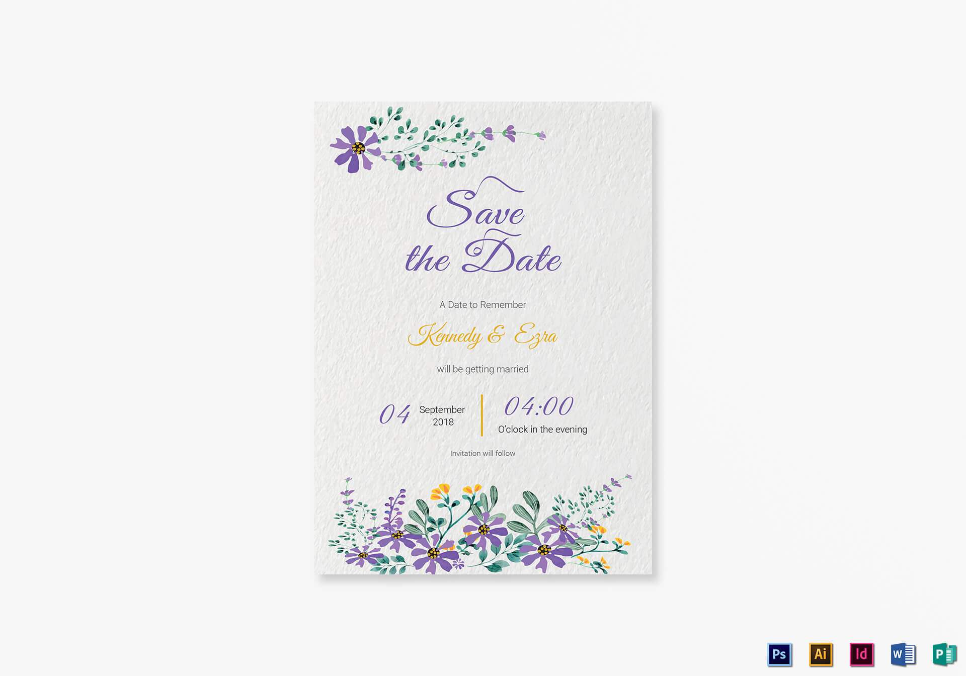 Garden Save The Date Card Template With Save The Date Template Word