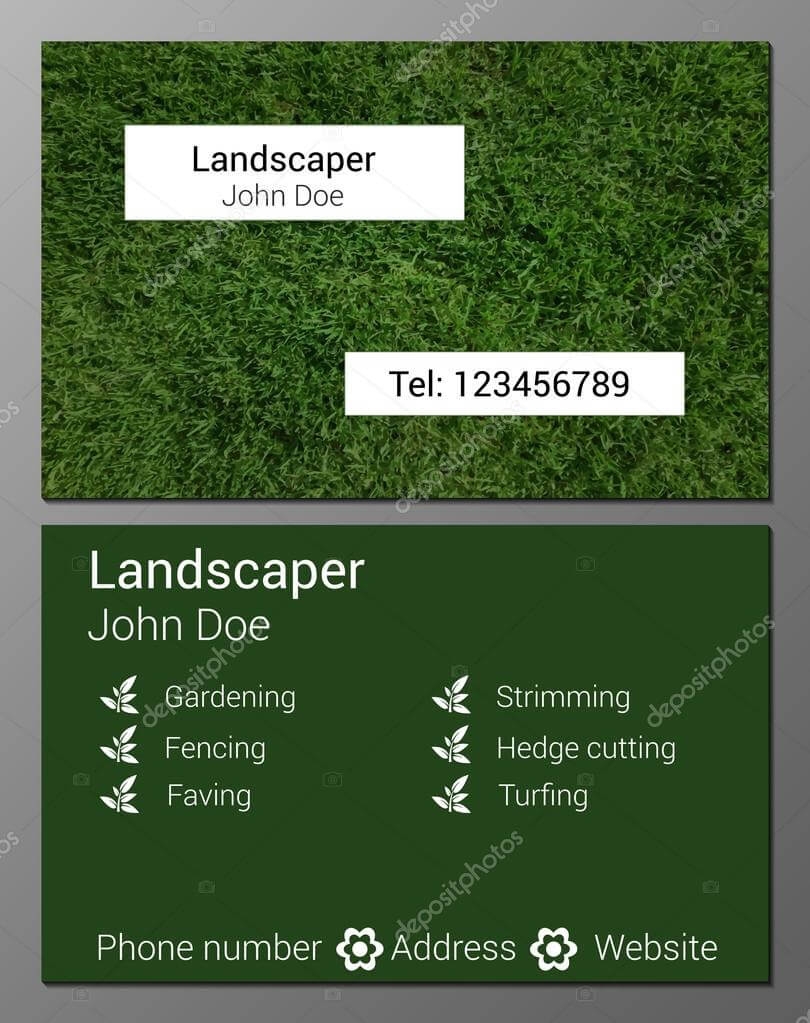 Gardener Business Card — Stock Vector © Mariam2707 #74080439 Pertaining To Gardening Business Cards Templates