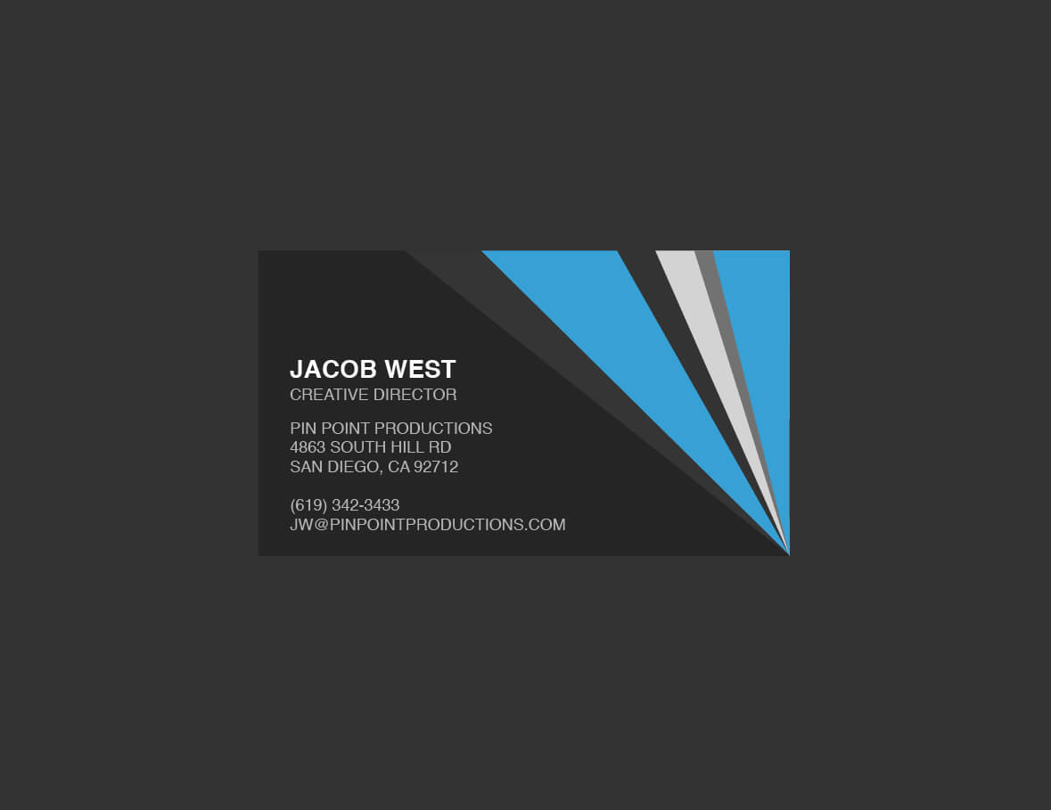 Generic Business Card Template ] - Elegant Classy Blue Throughout Generic Business Card Template