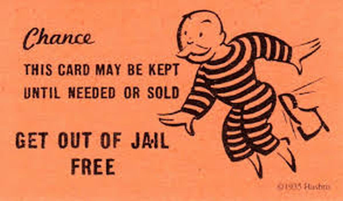 Get Out Of Jail Clipart With Get Out Of Jail Free Card Template