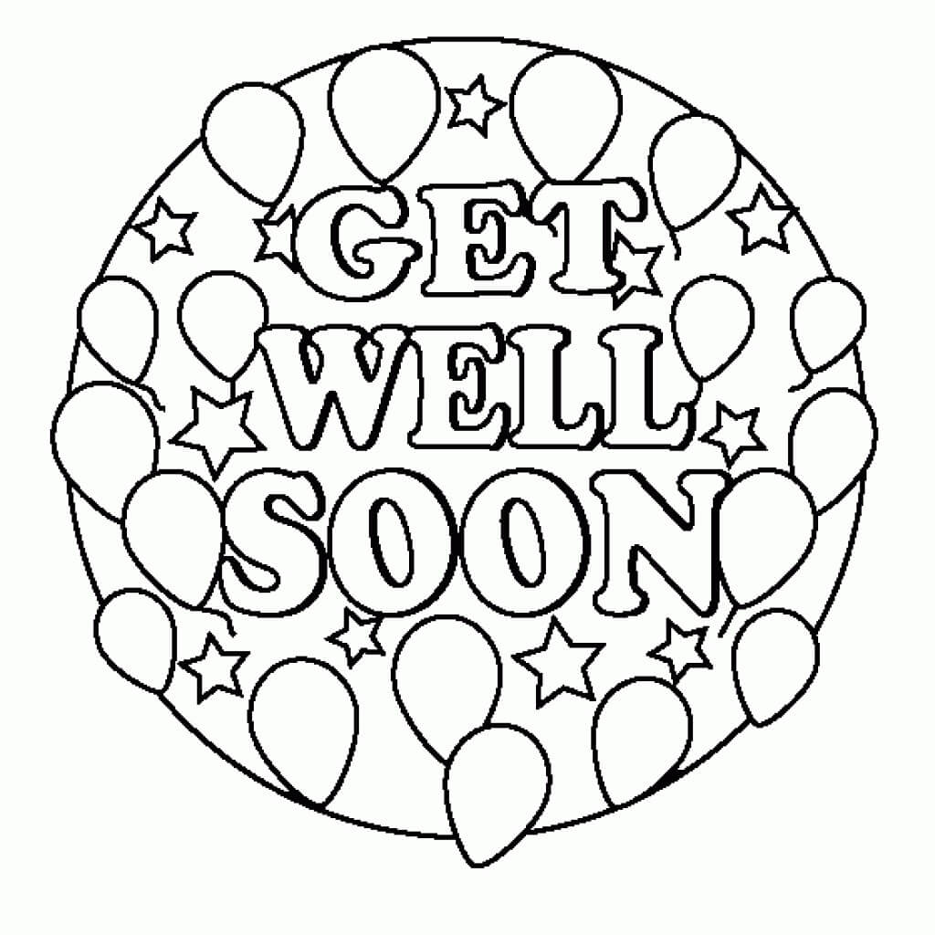 Get Well Soon Card Coloring Pages Intended For Get Well Card Template