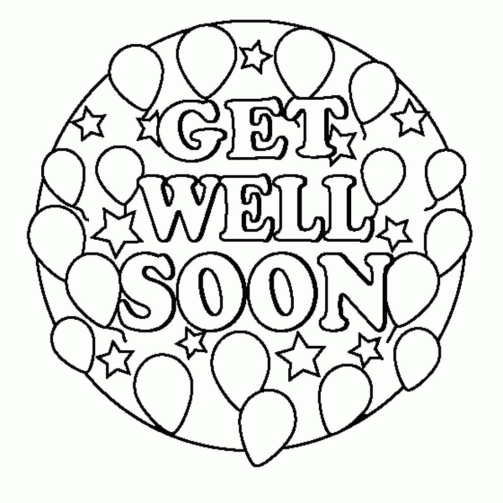 Get Well Soon Card Coloring Pages Pertaining To Get Well Soon Card Template