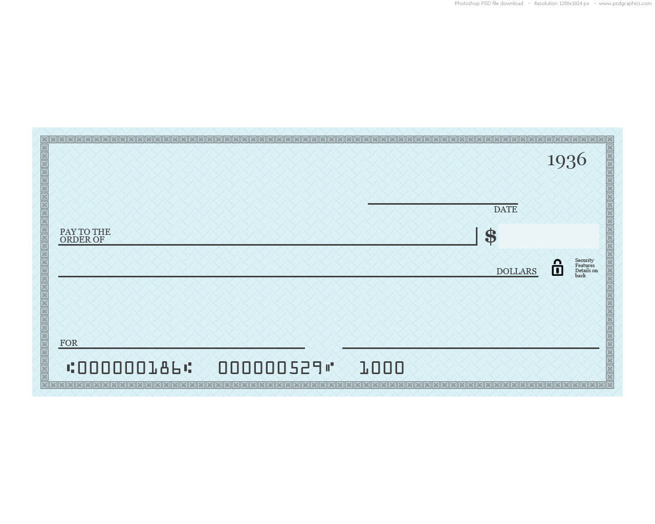 Giant Check Template Free – Ironi.celikdemirsan Within Large Blank Cheque Template