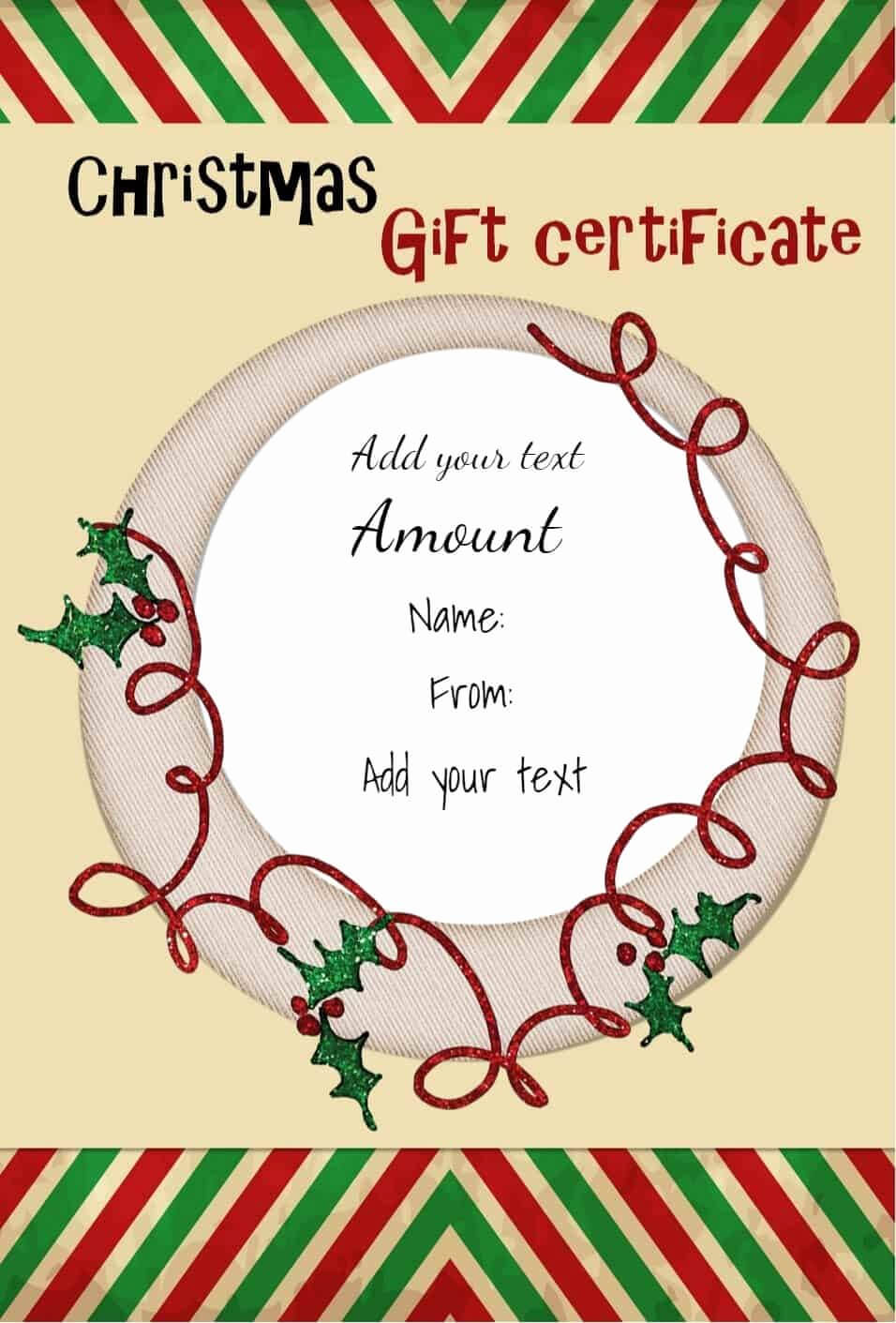 Gift Card Certificate Template Best Of Free Christmas Gift For Free Christmas Gift Certificate Templates