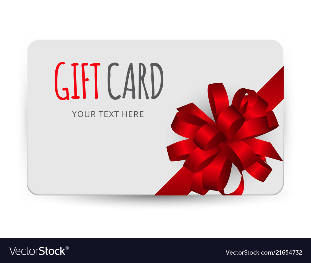 Gift Card Template With Bow And Ribbon Pertaining To Present Card Template