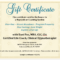 Gift Certificate – Dani Fox Hypnosis With Regard To Sample With Regard To This Entitles The Bearer To Template Certificate